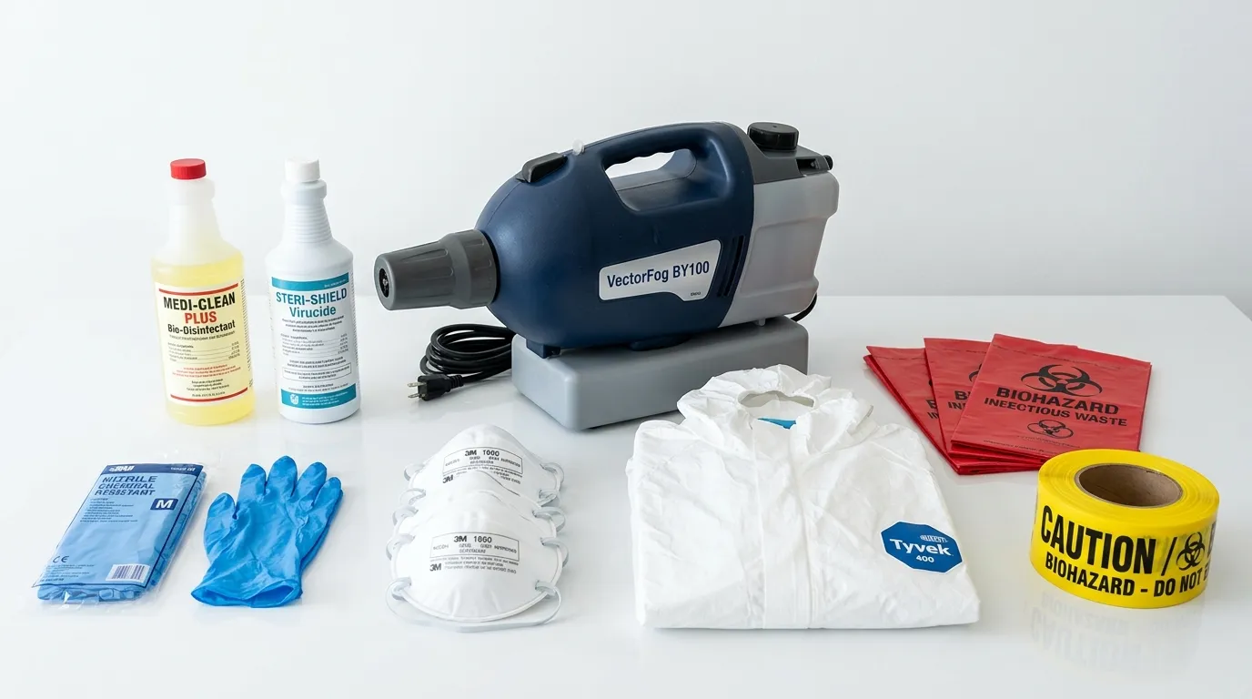 Professional biohazard remediation crew working in Saranap