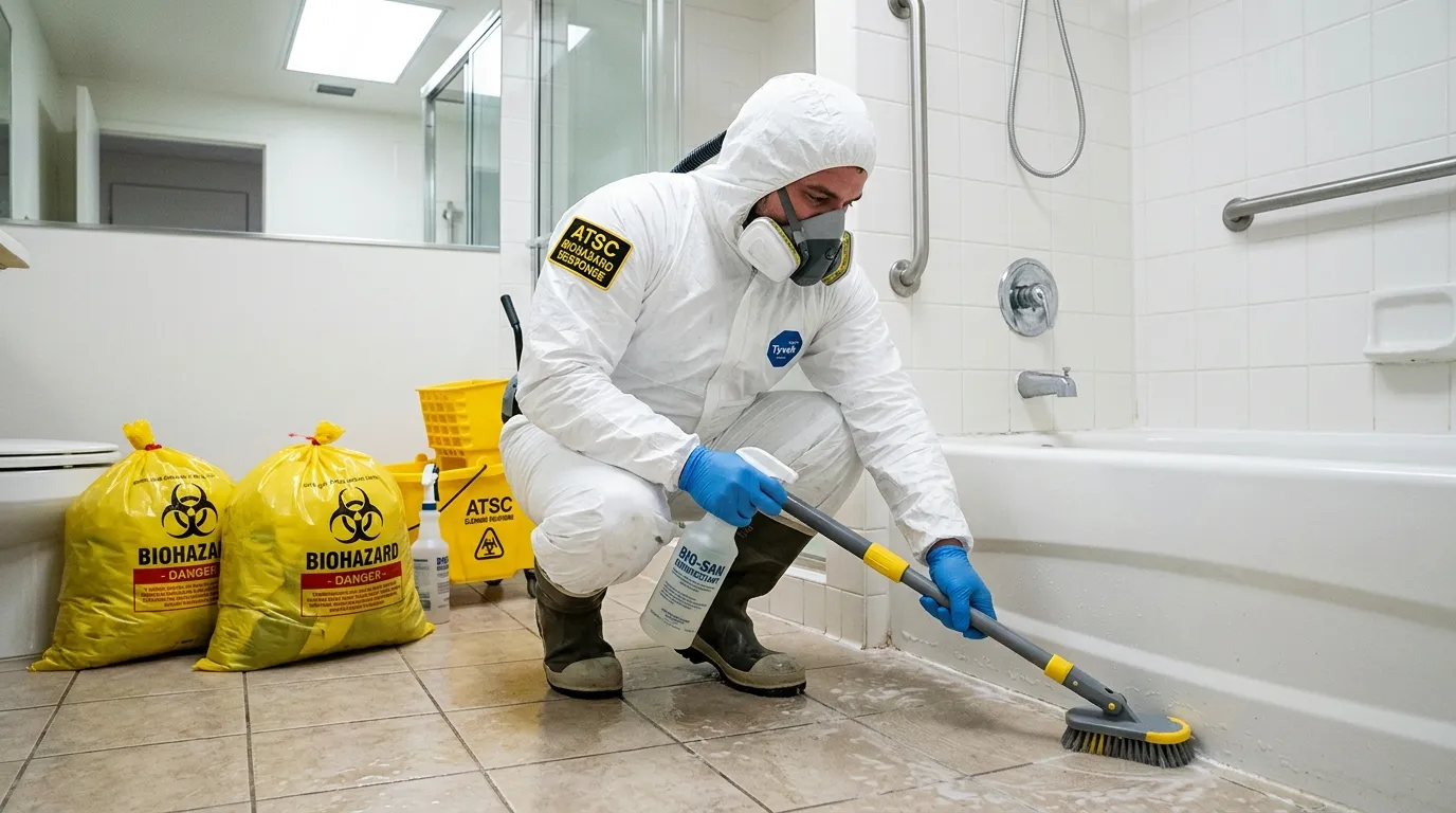 Decontamination equipment deployed for Blood Cleanup in Saranap